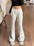 Drespot-Fashion Joggers Sweatpants Women Pants Black Harajuku Hip Hop Gray Loose Wide Leg Pants Baggy Streetwear Trousers Mujer