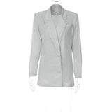 Drespot-Long Sleeve Glitter Suit Jacket High Waist Long Pants Winter New Fashion Women Sets Prom 3 Pieces Set Wholesale Clothing
