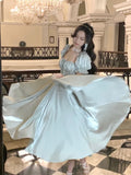 Drespot-French Elegant Princess Evening Party Dress Women Vintage Romantic Prom Vestidos Korean A-line Graduation Dresses Summer New