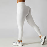 Drespot Women Side Pocket Leggings Breathable High Waist Push Up Workout Legging Quick Dry Elastic Fitness Leggings Ribbing