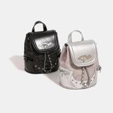 Drespot- Y2k Backpacks for Women Harajuku Fashion Luxury Designer Aesthetic Backpacks Casual Small Original Female Pu Leather Bag