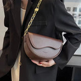 Drespot Women's PU Retro Luxury Solid Color Small Shoulder Bag Fashion Simple Underarm Handbag for Femele Travel Crossbody сумка женская