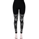 Helloween Big Sale Drespot 2 HOT Gothic Leggings For Women Ouija Workout Pants Dark Grunge Black Cat Skull Leggins Devil Satan Legins