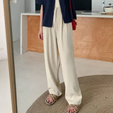 Drespot Women Spring Summer Wide Leg Pants Elegant Office Lady Casual Female Trousers Length 156-166cm
