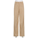 Vintage Oversized Corduroy Baggy Pants Ladies Fall High-Waist Wide Leg Straight Trousers Women 90s Elastic Casual Bottoms Mujer