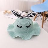 Drespot New Summer Kids Baby Casual 2Pcs A Sets Straw Hat And Bags Kids Girl Sun Hats Foldable Beach Panama Caps