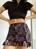 Sexy Girls Plaid Y2K Skirts New Fashion Women's High Waist Harajuku Mini Skirt Lace Up Hip-Package Hem Ladies Lace Skirts