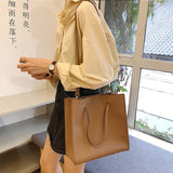 Drespot  Retro Crossbody Bag Square Women Shoulder Bags Ladies Large Capacity Pocket PU Leather Fashion Women's Composite Bags Tote