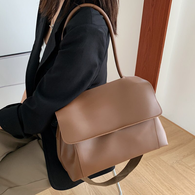 Drespot  High Capacity Women's Bag Pu Leather Handbag Female Shopper Tote Trend Brand  Solid Crossbody Shoulder Bags for Women Totes