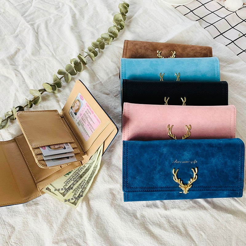 Drespot  New Fashion Women's Clutch Portefeuille Wallet Large Capacity Purse Long Short Coin Pocket PU Leather Ladies Designer Wallets