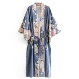 Kaftan Bohemian Printed Summer Dress Long Kimono Tunic Women Plus Size Beach Wear Swim Suit Cover Up Robe de plage A140