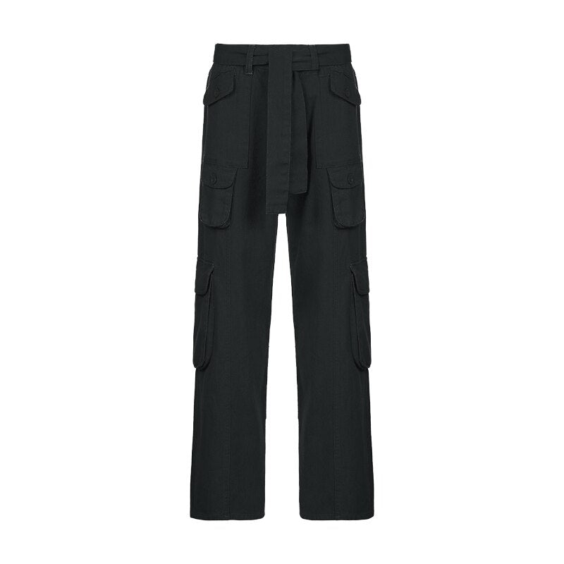 Vintage Grunge Jeans Women Street Style Multi Pockets Cargo Jeans Casual Baggy Denim Trousers Korean Chic Sweatpants Iamhotty