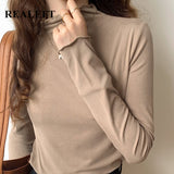Drespot Autumn Winter Women's Thicken T-Shirts Solid Color Long Sleeve Velvet Basic Casual Shirts Female Knitting Tops  New