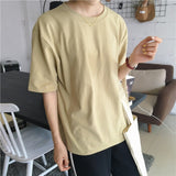 Drespot  New Summer Cotton Solid Short Sleeve Women's T-Shirts Basic 12 Colors O-Neck Casual Loose Female Shirts Tops Tee
