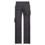 Olive Drab Baggy Cargo Jeans Women Low Waist Denim Trousers Multi Pockets Casual Jeans Vintage Grunge Pants Street  Iamhotty
