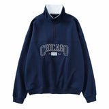 Drespot Thanksgiving Chicago Sweatshirt Soft Oversize Embroidered Pullover Sweatshirt Women Teen Girl 90S Aesthetic Streetwear
