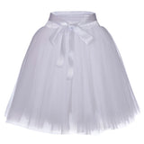 Women's High Waist Princess Tulle Skirt Adult Dance Petticoat A-line Wedding Party Tutu 7 Layers Midi Lolita Faldas Saia