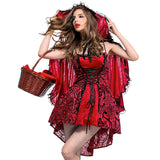 Helloween Big Sale Drespot Halloween Little Red Riding Hood Costume Hen Party Women Fairy Tale Cosplay Fantasia Fancy Dress