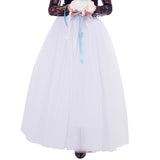 7 Layers 100cm Long Tulle Skirts Women Floor-Length Pleated Skirt Fashion Wedding Bridal Bridesmaid Skirt Faldas Jupe Saias