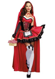 Helloween Big Sale Drespot Adult Women Sexy Little Red Riding Hood Costume Halloween Cosplay Performance Uniform Carnival Fantasia Fancy Dress