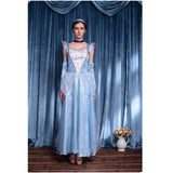 Helloween Big Sale Drespot Halloween Cinderella Princess Fancy Dress Adult Women Blue Long Dress Hen Party Snow Princess Costume