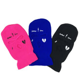 Fashion Embroidery Full Face Mask Hat 3 Hole Designer Balaclava Crochet Ski Mask Cap Knitted Asap Rocky For Winter Warmth Beanie