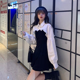 Drespot Elegant Party Dress Women Long Sleeve Sweet Empire High Street Mini Dress Gothic Y2k Dress Korean Summer  Female Outfits