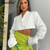 Drespot Button Elegant Blazer For Women Coats Autumn Long Sleeve Short Jacket Female Fashion Notched Collar Blazers Outwear