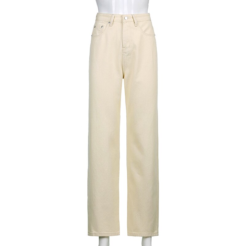 Vintage Loose Brown Jeans Trousers Women Classic High Waist Pant Female Autumn Fashion Wide Leg Denim Pants Harajuku  New
