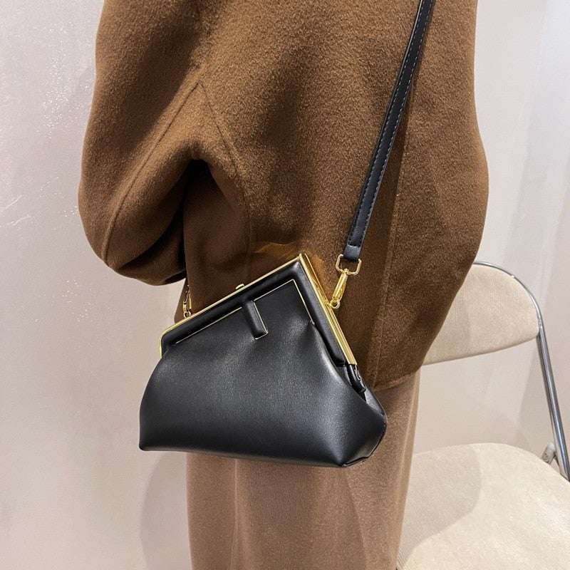 Drespot  Vintage Evening Women's Bag PU Leather Designer Handbags For Women Solid Fashion Top Brand Woman Luxury Crossbody Shoulder Bags