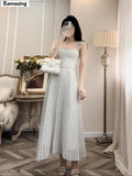 Summer Elegant Spaghetti Strap Long Dress For Women Maxi Fashion One Piece Bodycon Prom Party Robe Vestidos Clothing
