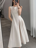 Simple Dress For Women Elegant Midi Bodycon Dress Office Ladies Solid  Clothing Femme Fashion  Summer Vestidos