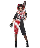 Helloween Big Sale Drespot Halloween Bloody Evil Jester Clown Murderer Monster Cosplay Costume Adult Women Horrifying Ugly Criminal Circus Fancy Dress