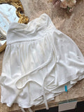 White Mini Skirt Women Ruched Sexy Bandage A-Line Chiffon Sweet Cute Skirts High Street Fairycore Korean Style Pleated