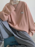 Drespot Harajuku Oversized Hoodies Women Hip Hop Cute Cartoon Embroidery Sweatshirts Long Sleeve Pullover Tops Kawaii Clothes
