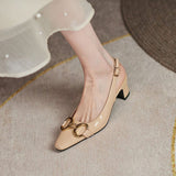Drespot  Patent Leather Ladies Sandals Summer Sexy Concise Pointed Buckle Women's Shoes Fashionable Elegant Shallow Mouth Female Stiletto