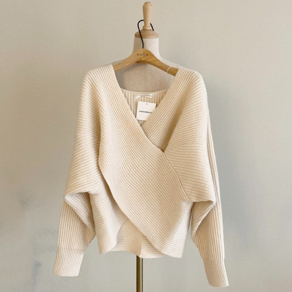 Drespot Fall Women Clothing Women Sweater Pullover Female Knitting Sweaters Skinny Tops Loose Elegant Knitted Outerwear Thin Slim