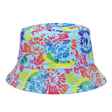 Drespot  Unisex Reversible Bucket Hat Women Summer Beach Star Printed Sun Hats Fisherman Caps Outdoor Sunscreen Cap