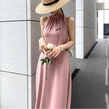 Drespot Summer Women Chic Elegant Midi Dress Polka Dot Casual Robes New Sundress Vacation Femme Clothes Vestidos