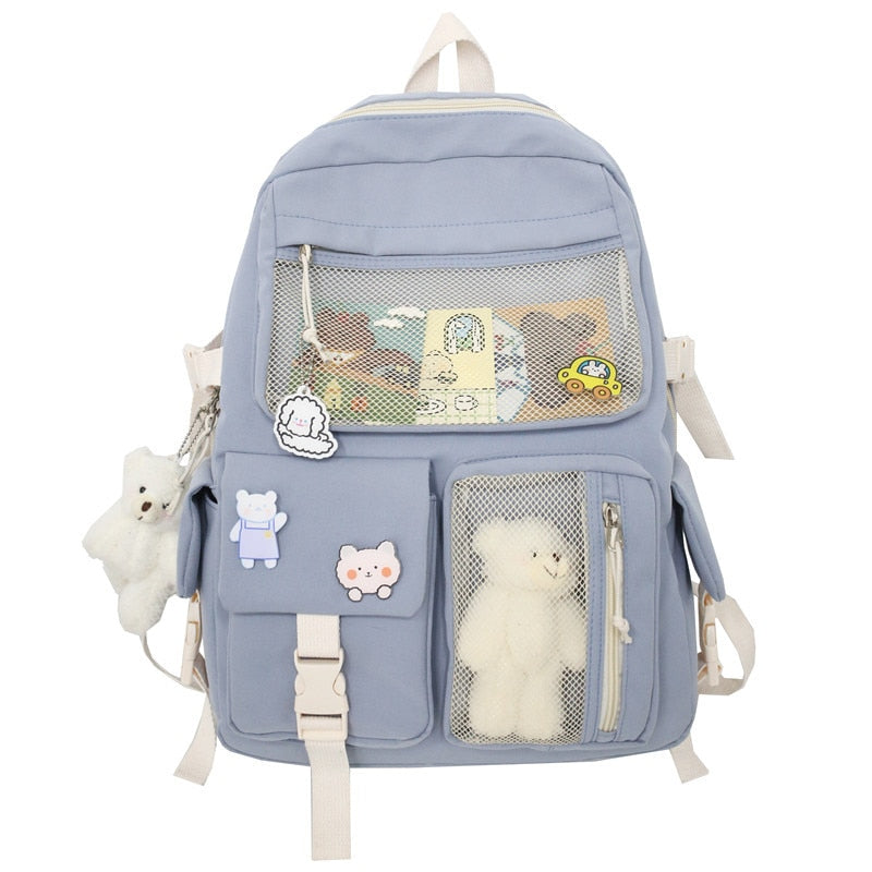 Large Capacity Backpack Female Waterproof Cute Schoolbag Kawaii Girl Laptop Bag Travel Shoulders Bag For Women  New Mochilas