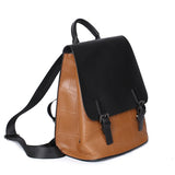 Backpack Female  New Leather Color Matching Leather Handbag Ms Contracted Backpack Bag