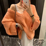 Drespot 5 Colors Maxi Female Sweater Women Winter Pullover Knitting Overszie Long Sleeve Girls Tops Loose Sweaters Knitted Thick Sexy