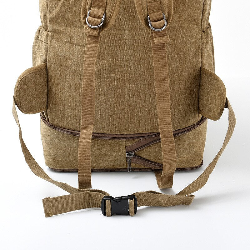 Backpack Canvas bag; Man And Feman Outdoor Backpack Large Capacity Duffel Bag multi-function Walking Backpack
