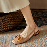 Drespotshop  French Vintage Women Sandals Summer 2023 New Elegant Casual Low Heel Shoes