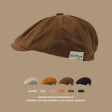 New Kpop Berets Hats Men Classic Cotton Ivy Cap Women Peaky Blinder Hat Fashion Unisex Pure Color Boinas Gorras