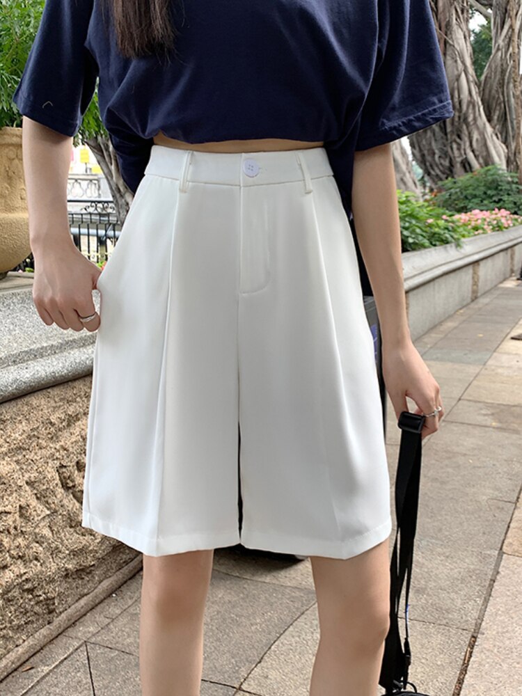 Korean Version High Waist Slim All-match Pants  Spring and Summer New Loose Shorts Pant Women Casual Baggy Trousers
