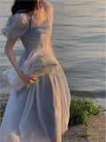 Summer New Women Elegent Casual Prom Midi Dress Female Fashion Slim Birthday Evening Clothes Vestidos