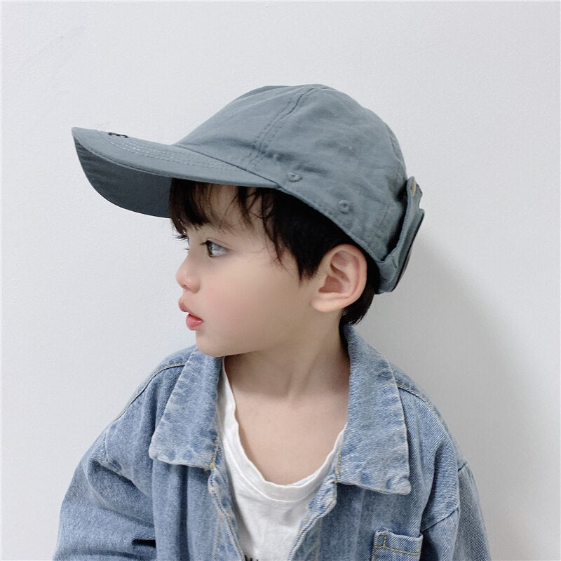 New Aviator Children's Baseball Cap Personality Glasses Summer Sunhat Boy Girl Kpop Snapback Cap Toddler Trucker Hat