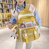 NEW High School Bags Women Waterproof Candy Colors Backpacks Large Capacity Backpack for Teenage Girl Cute Travel Rucksack