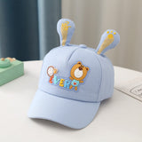 Kpop Stereo Ears Baby Baseball Cap Baby Cartoon Bear Velcro Snapback Caps For Boy Girl Bone Hip Hop Newborn Infant Sun Caps